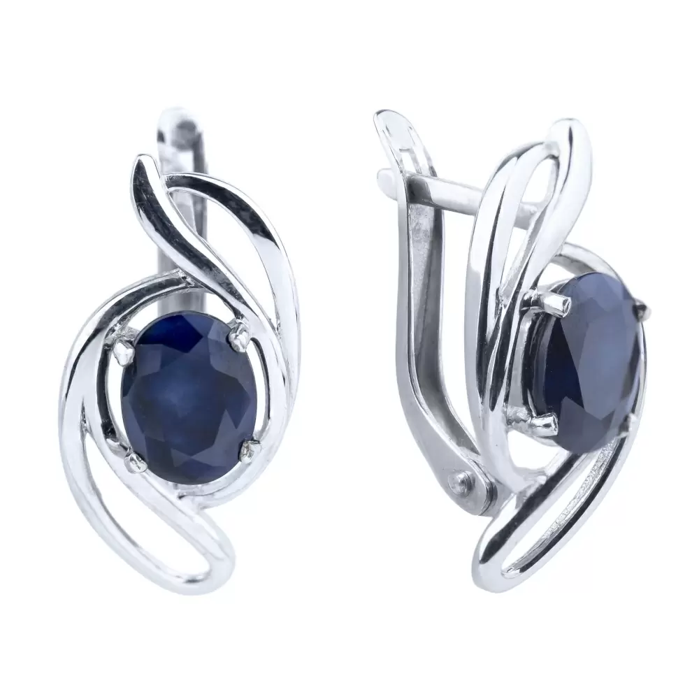 Серьги один камень 20-72-00606-105 серебро