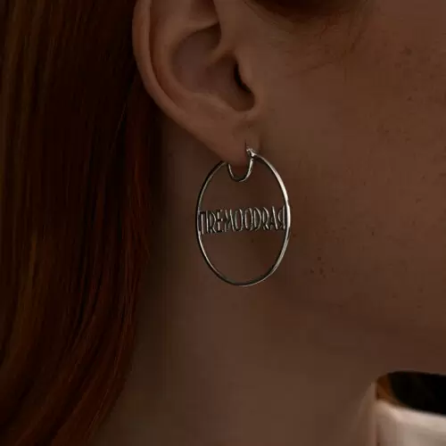 Серьги конго 94025568 серебро
