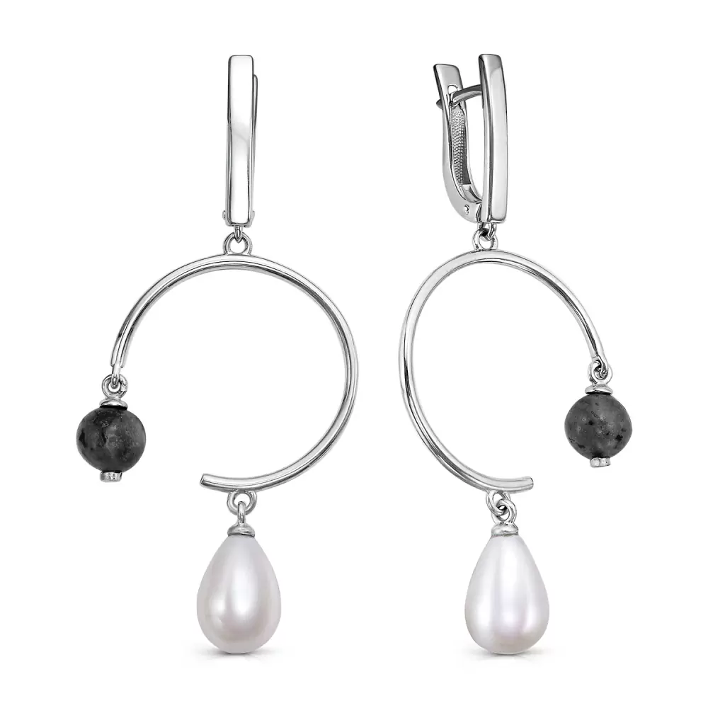 Серьги подвесные 12-530-1500 серебро