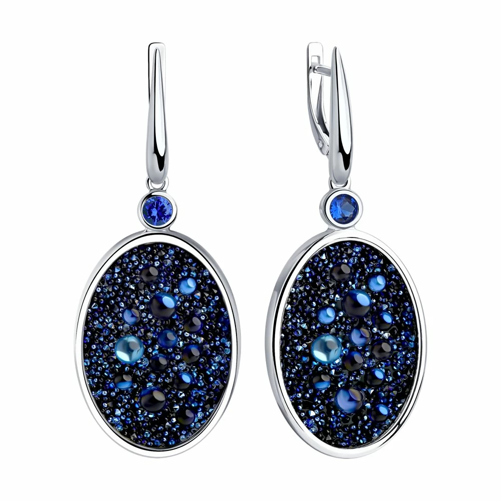 Серьги подвесные 94023683 серебро_0