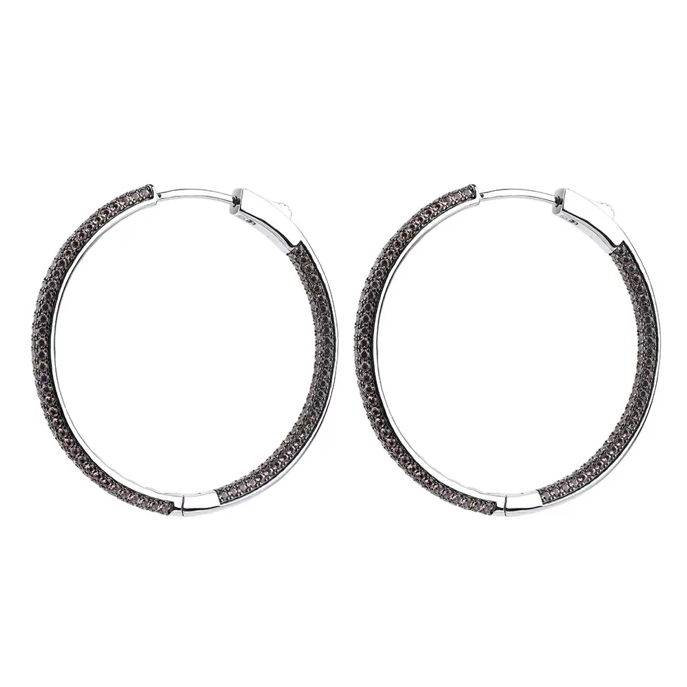Серьги конго MAE32-50 серебро