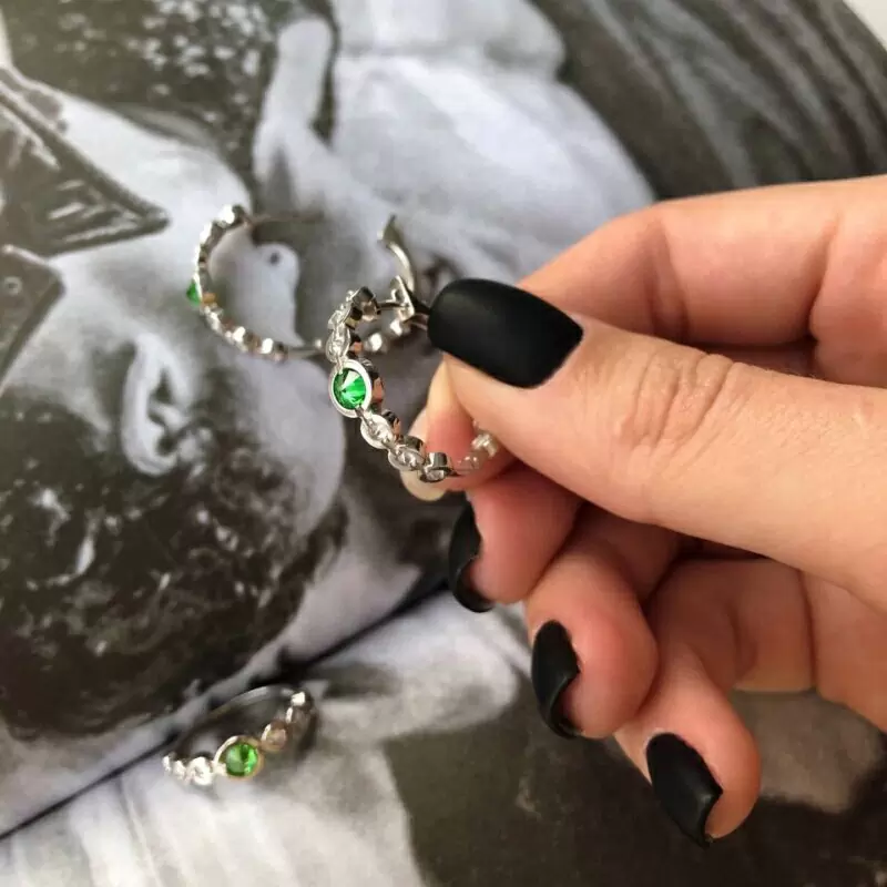 Серьги конго 12-538-0100 серебро