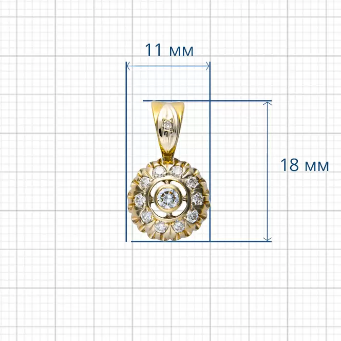 Подвеска 02500 золото