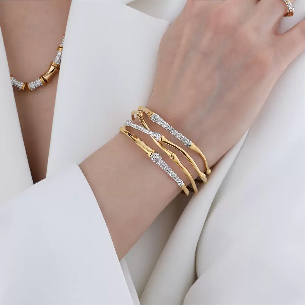 Браслет жесткий BS050400GR-01B1 бижутерный сплав Гуччи_1