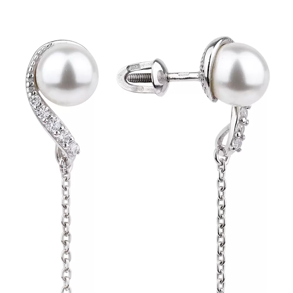 Серьги подвесные 1059752-01110-2S серебро_1