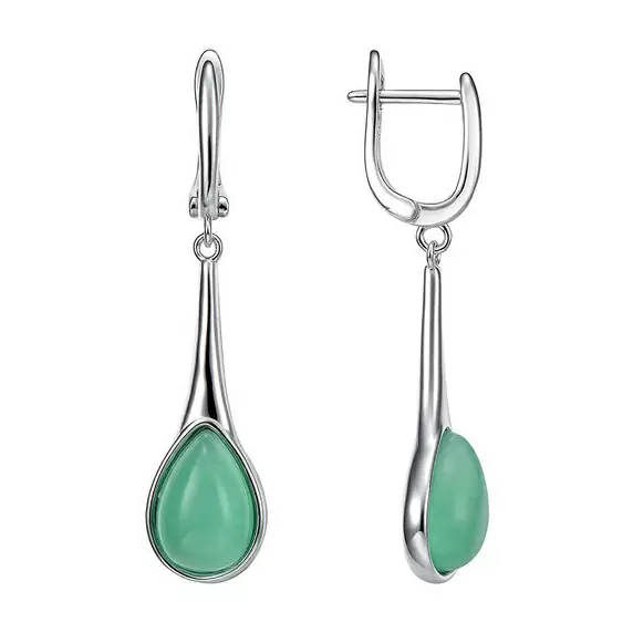 Серьги подвесные SE50 серебро