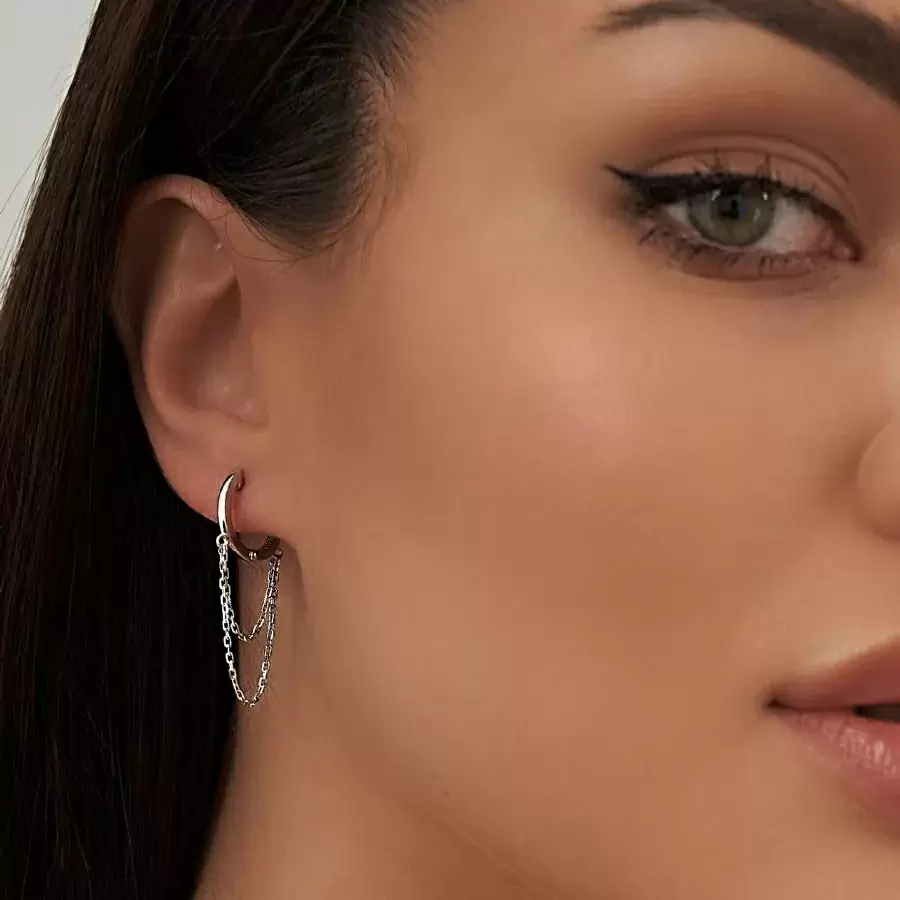 Серьги подвесные 62841 серебро