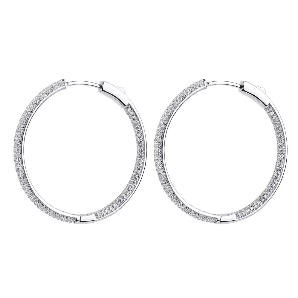 Серьги конго MAE32 серебро