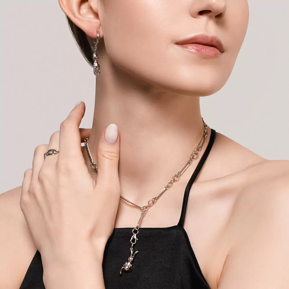Кольцо 94013693 серебро Звенья_2