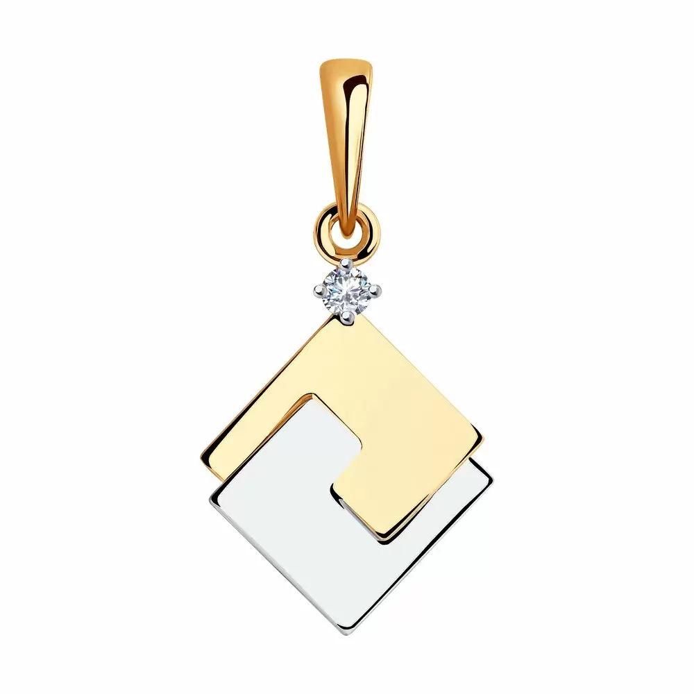 Подвеска 035478 золото Ромб_0