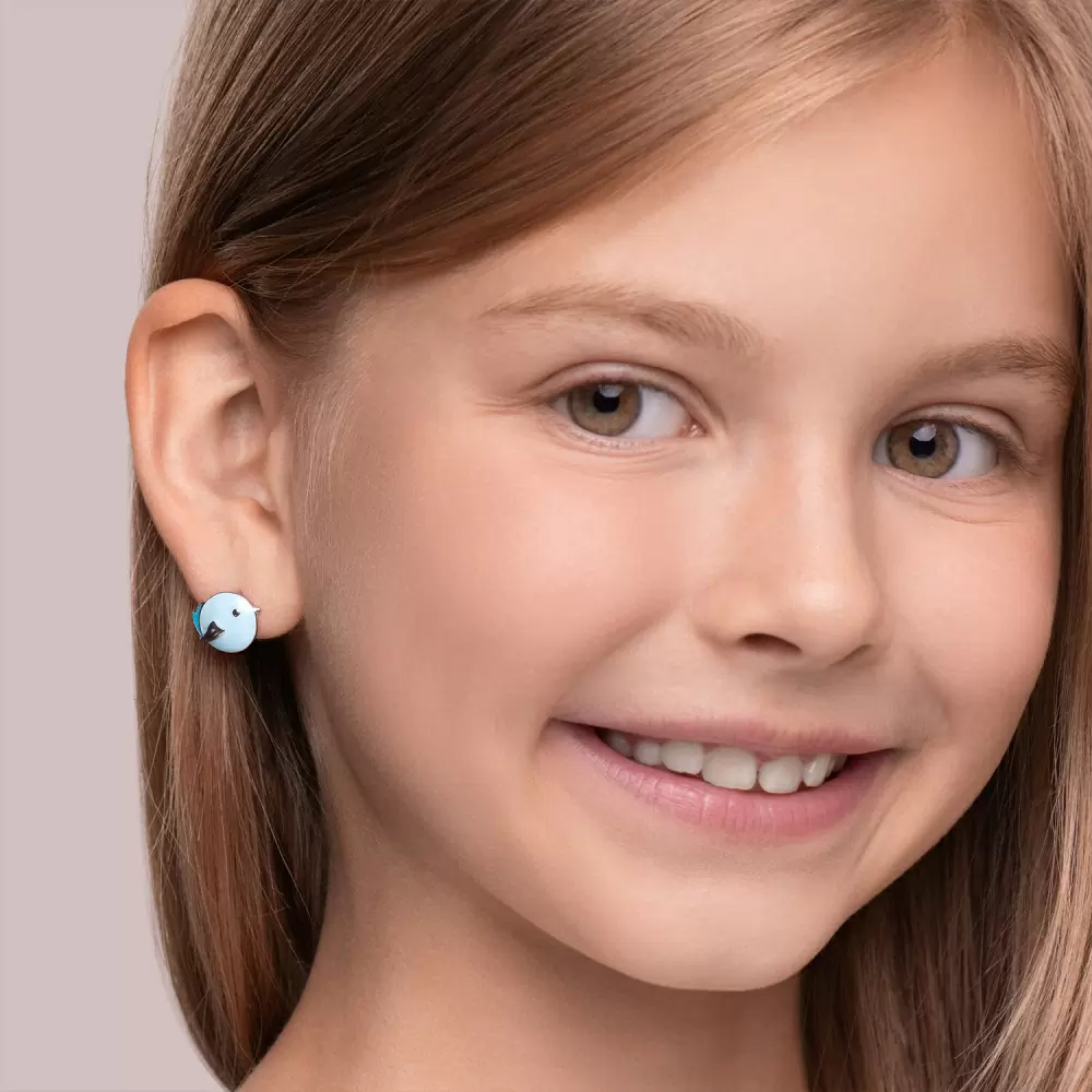 Серьги 94024839 серебро Птица