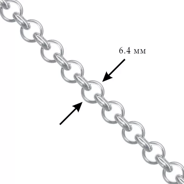 Цепь НЦ22-277Ю-3 d1.0 серебро_1