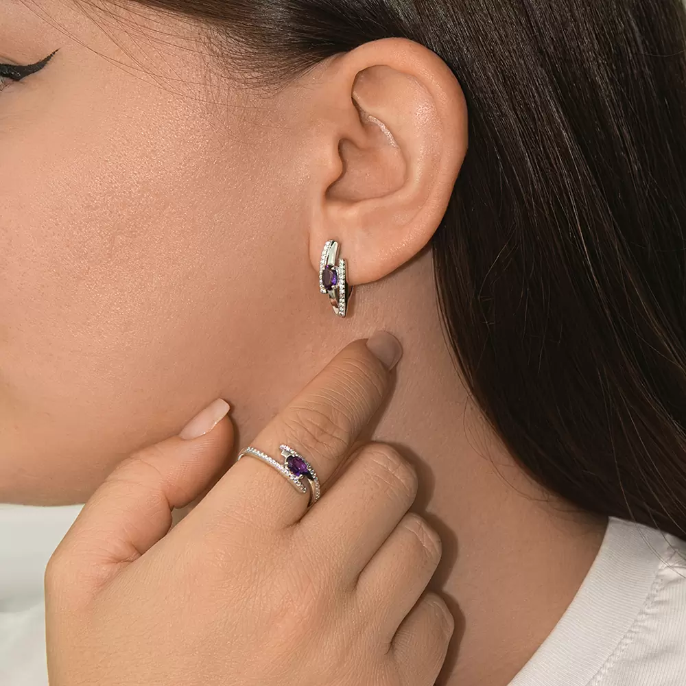 Серьги 02-4289.00АМ-00 серебро