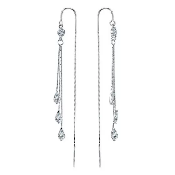 Серьги продевки JXE40 серебро