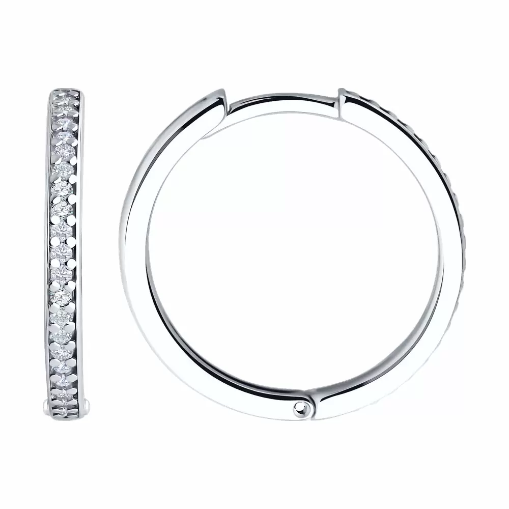 Серьги конго 94026681 серебро
