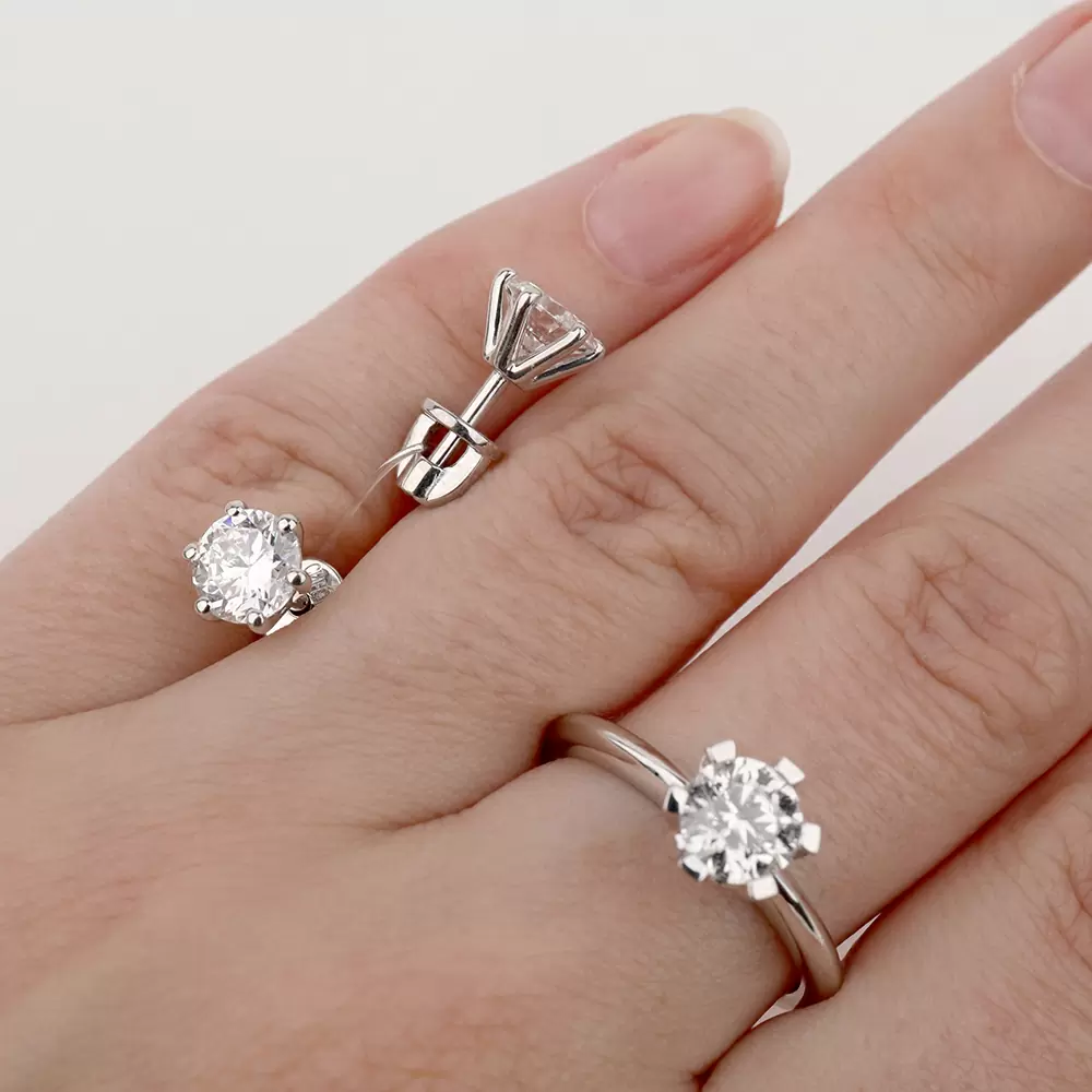 Серьги пусеты 804-03081 серебро