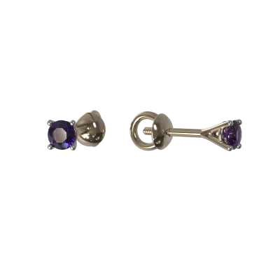 Серьги пусеты 1025022-11220-A золото