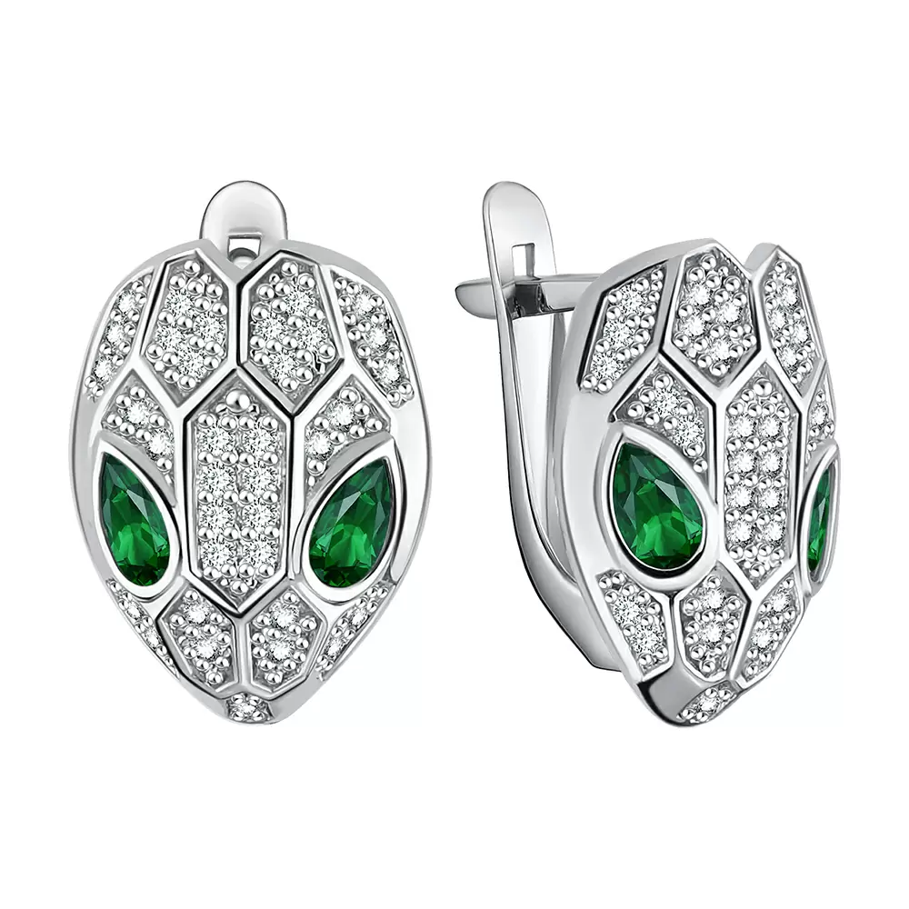 Серьги 10-72-0003-15734 серебро Булгари Змея_0