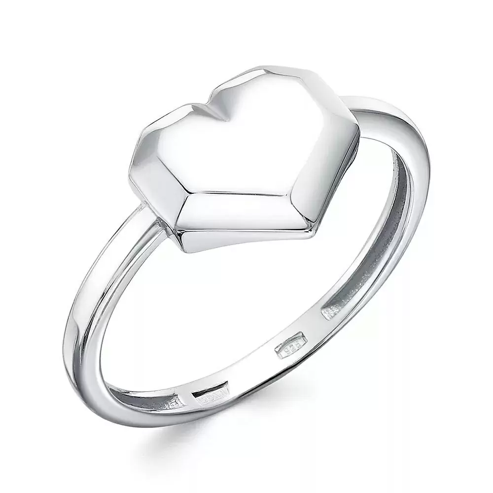 Кольцо 63091 серебро Сердце
