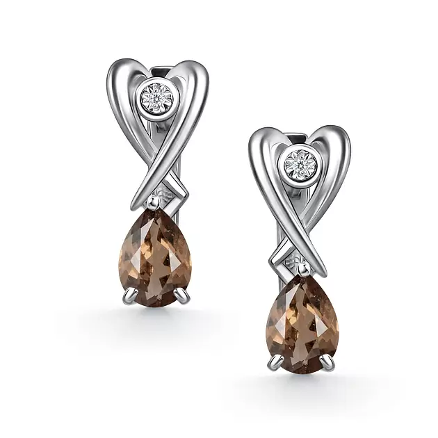 Серьги 02-5026.БРРТ-00 серебро