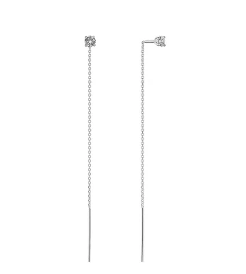 Серьги продевки СЦП4009К серебро