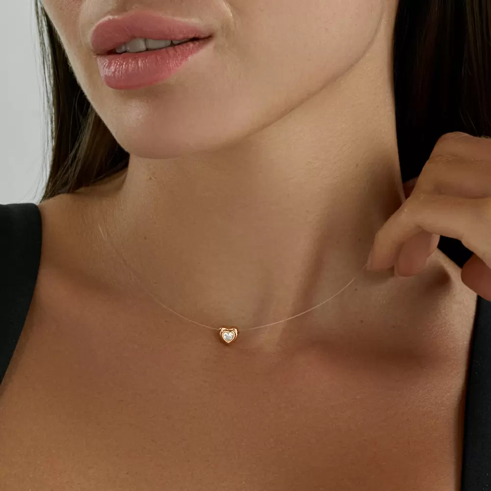 Подвеска на леске сердце 93070057 серебро Сердце_1