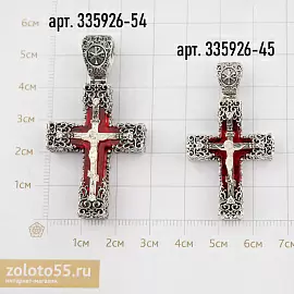 Крест христианский 335926-45 серебро Владимирская Божья Матерь_2