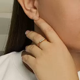 Кольцо R11-4DKF040Y золото_1