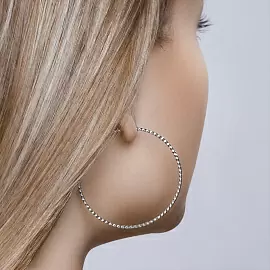 Серьги конго 94140034 серебро_2