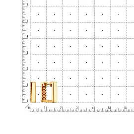 Серьги Т10002В456 золото Квадрат_2