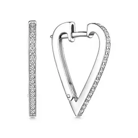 Серьги конго 02-3964.00КЦ-00 серебро Сердце_0