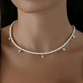 Колье чокер 94071072 серебро Гирлянда_1