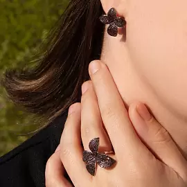 Кольцо CZ-R01803-X-WB-X-X-DB серебро Паскуале Бруни_1