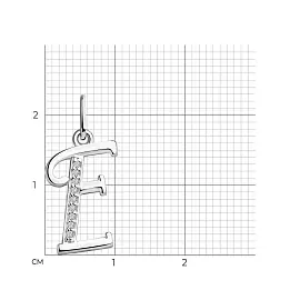 Подвеска буква 94031367 серебро Буква Е_2