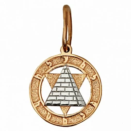 Подвеска религиозная иудейская 74325 золото Звезда Давида