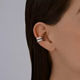 Серьги кафф 94170371 серебро_1