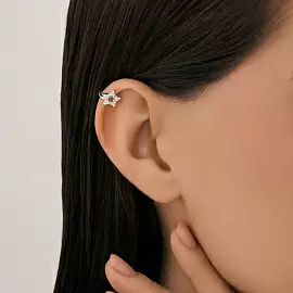 Серьги кафф 94170406 серебро Звезда_2