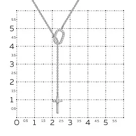 Колье 62107-251-46-01 золото Крест_1