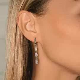 Серьги подвесные 00583 серебро_2