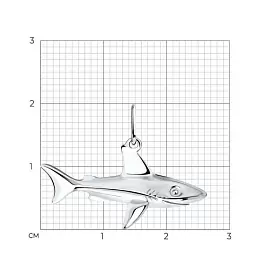 Подвеска 94032899 серебро Акула_1
