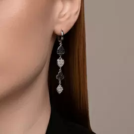 Серьги подвесные 94026469 серебро Масти_1