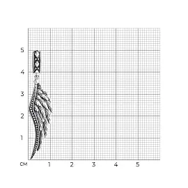 Подвеска 95030203 серебро Крыло_1