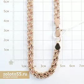 Цепь Бисмарк.Ц100 золото Пустотелый_2