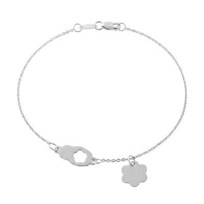 Браслет НБ22-578Ю-3 d0.35 серебро Цветок