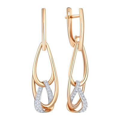 Серьги подвесные 904782-1102 золото