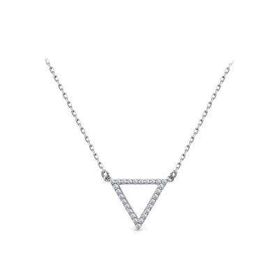Колье ЦМЛ1020В серебро Треугольник