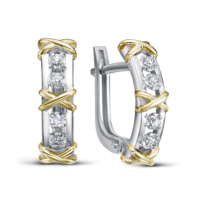 Серьги с120059 серебро Тиффани Х
