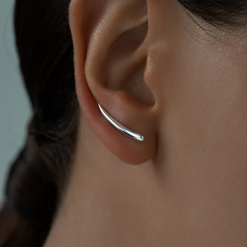 Серьги каффы 94025765 серебро_1