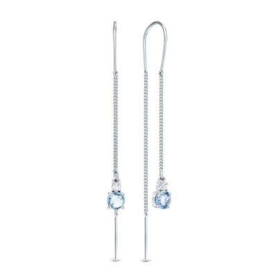 Серьги продевки 02-1449.00ТБ-00 серебро