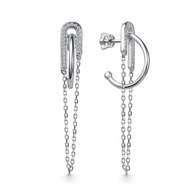 Серьги подвесные 02-5176.00КЦ-00 серебро